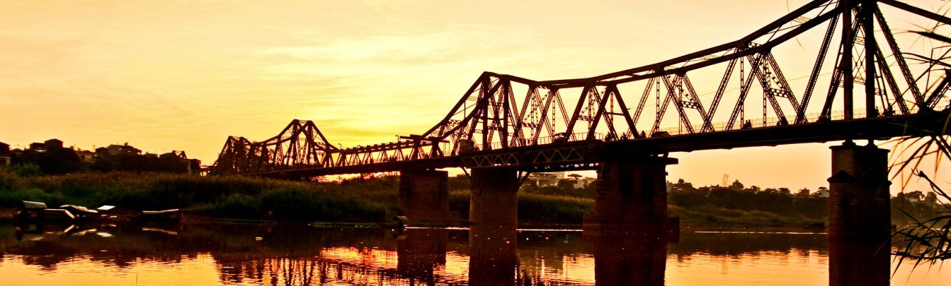 Long Bien - the oldest bridge in Hanoi Capital in Vietnam and Cambodia Tours
