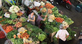 Vietnam local market with simple imagine everyday