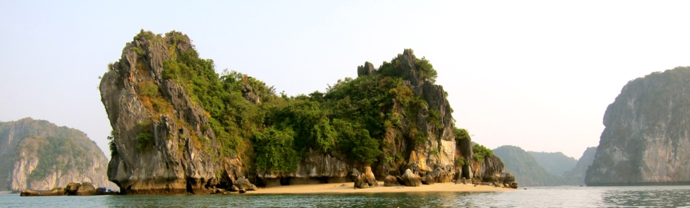 Private beach in Lan Ha Bay