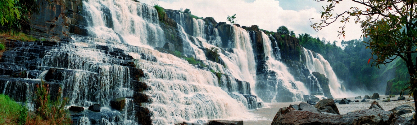 The magnificent scene of Pongour Waterfalls