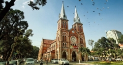 Notre Dame Basilica in the center of Saigon