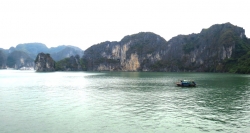 Halong Bay is charming in the morning with thousands forming islets