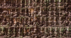 The design in the Terrace of the Leper King, Angkor Thom, Cambodia