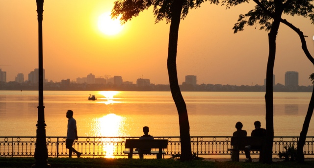 West Lake in the sunset