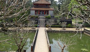 Minh Mang Royal Tomb with symmetrical structure