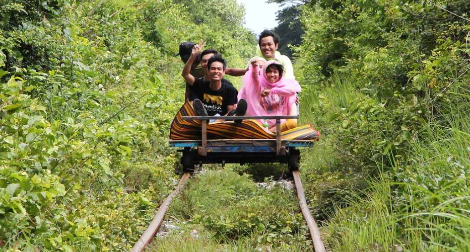 Bamboo train is a integral activities when you visit the rural countryside of Battambang