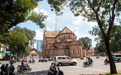 Saigon Cathedral Basilica in District 1.