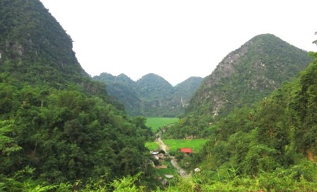 Kho Muong village is charming with mountain, forest, paddy, stream, etc.