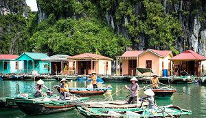 Vung Vieng Fishing Village - the most crowded floating village in Bai Tu Long Bay