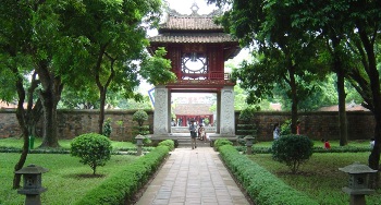 the temple of literature - the first university of Hanoi in the Hanoi cultural tour