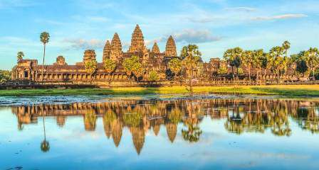 Angkor Wat is the most bewitching building that you can see in Vietnam and Cambodia tours