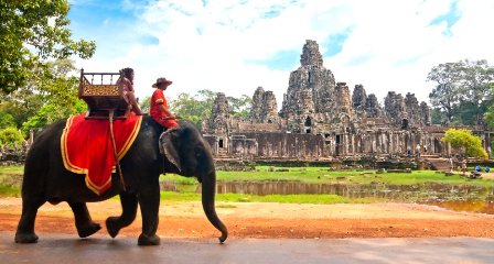 Experience Angkor Temples by elephant