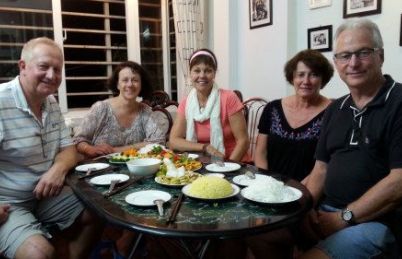 Western Tourists are very happy with home hosted meals and Vietnamese traditional foods.