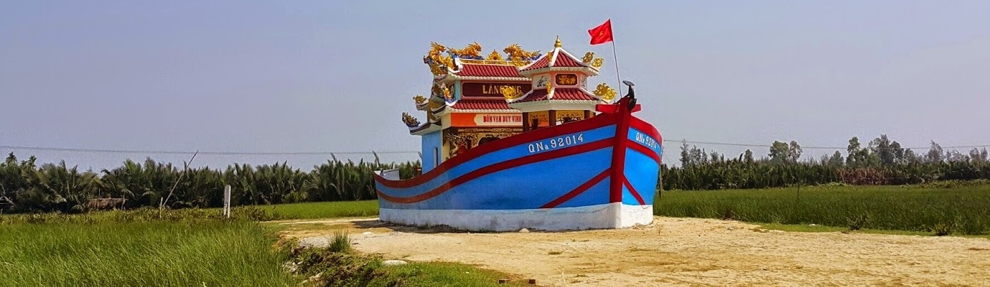 A big boat of fisherman in Tra Nhieu Ecological Village in Hoian