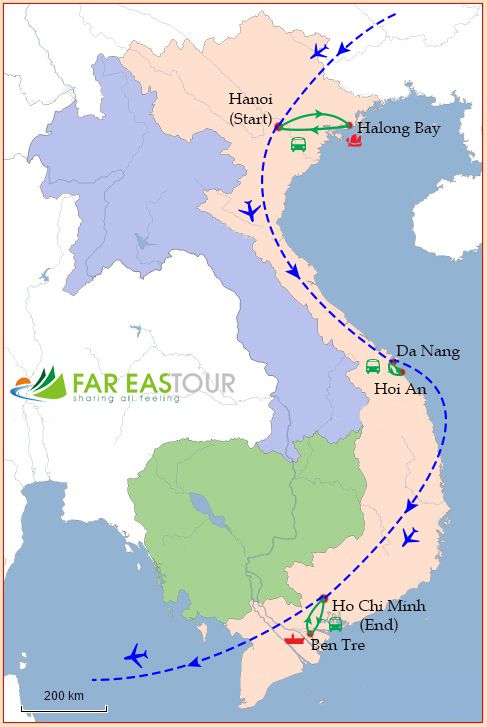 Glance of Vietnam Tour 7 Days From North to South