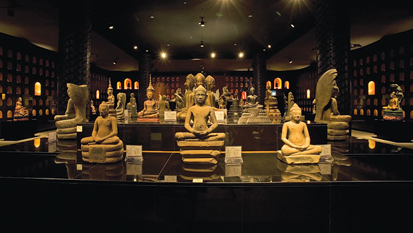 The ancient objects in Angkor National Museum