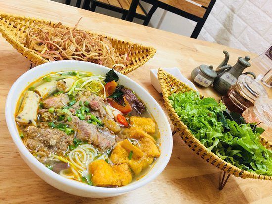 Crab noodle means Bun Rieu Cua in Vietnamese a famous traditional dish