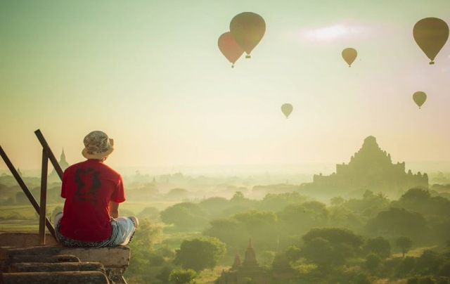 Balloon over Bagan, Myanmar