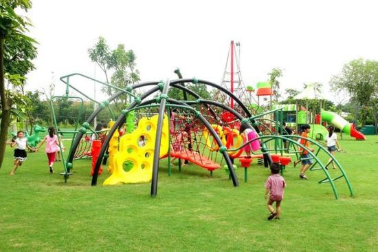 The play ground for children in the Red River resort