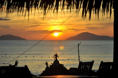 Sun rising in An Bang  beach