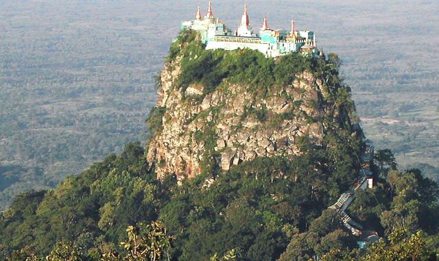 Mt. Popa is famous for the huge temple
