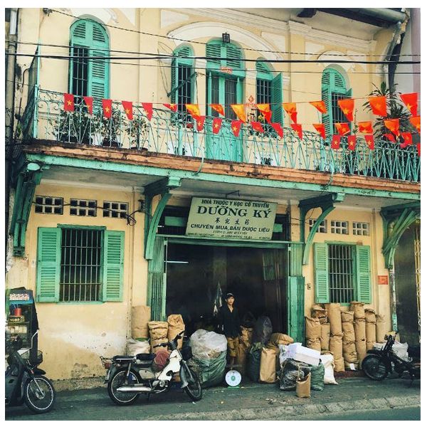 The street of herbal medicine in the area of Chinese in Saigon - one of 4 little towns in Saigon.