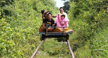 Bamboo train will bring to you the fun when experience it