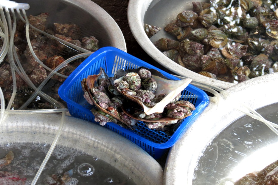 Seafood in Tan Hiep market