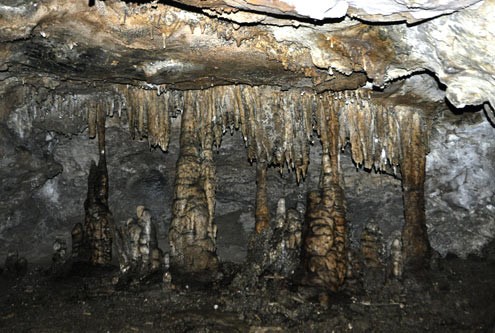there are many small caves in the large cave