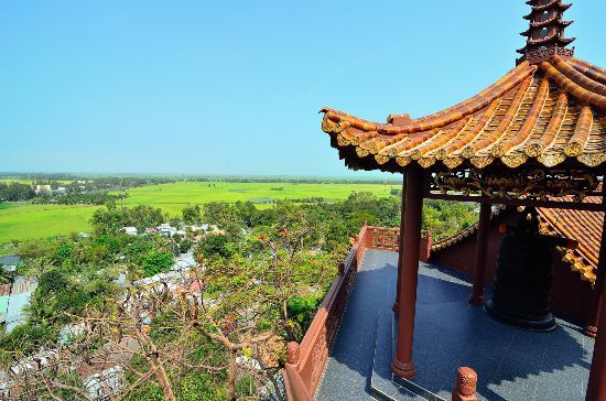 Looking from the top of Sam mountain in Chau Doc