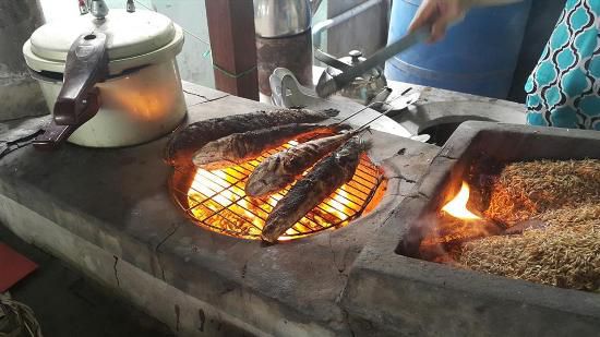 grilled snake head fish