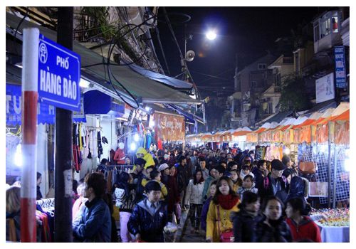 The night market in The Old Quarters of Hanoi.
