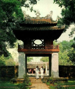 Temple of Literature - The first university of Hanoi.