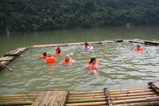 You can also swim among the nature with great view to the lake.