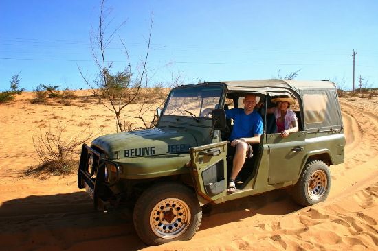 Revealing Mui Ne on a jeep car is very excited and convenient.