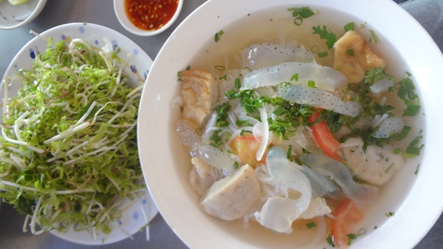 Jelly-fish noodle in the city of Nha Trang, Khanh Hoa