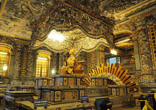 Inside of Khai Dinh Tomb