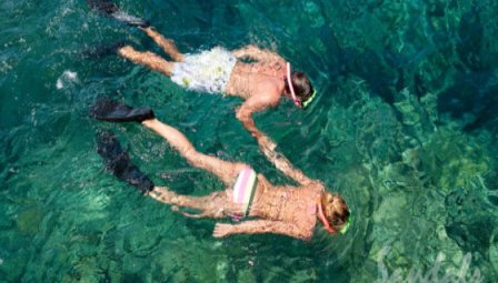 Snorkeling among the emerald ocean of Koh Rong