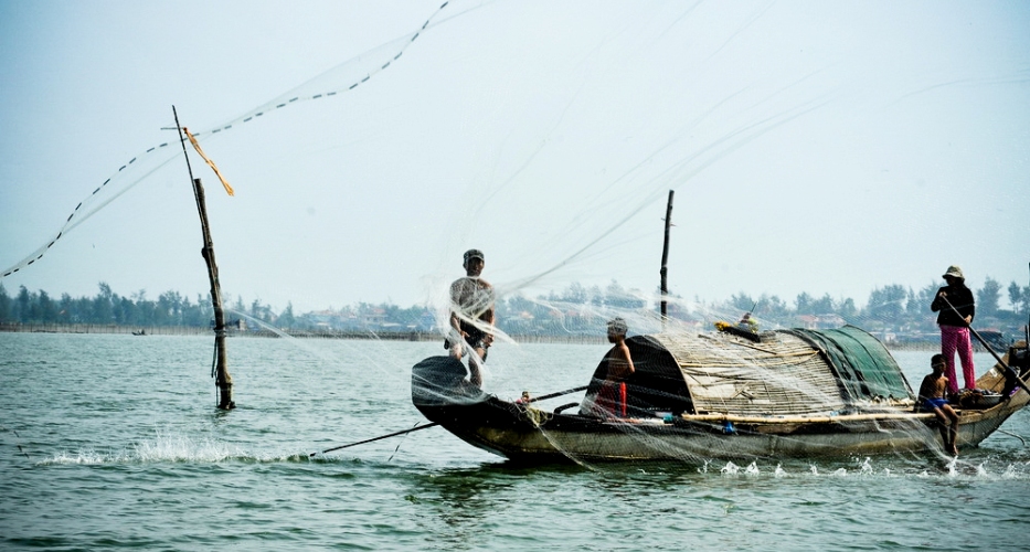 Fisherman family in Tam Giang