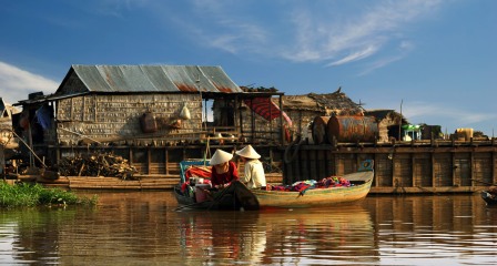 Tonle Sap just is a rural floating area where almost people depends on the fishing