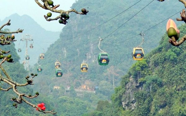 If you want to go to Huong Tich cave by cable car instead of climbing thousand stairs.