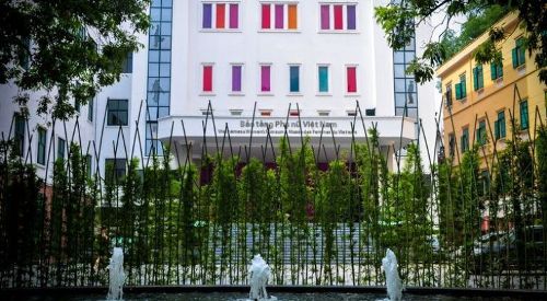 Look from the outside, Vietnam Women Museum is very colorful & modern.
