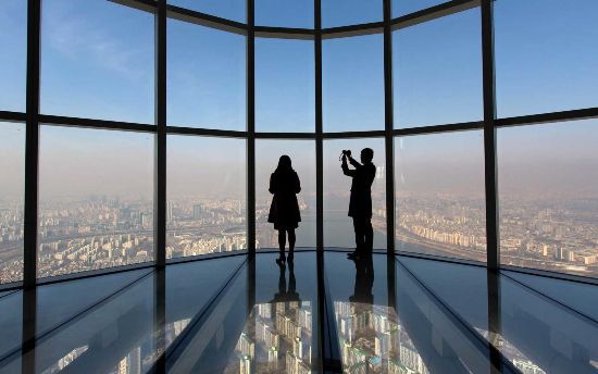 The Observation Deck on top of Lotte Tower 